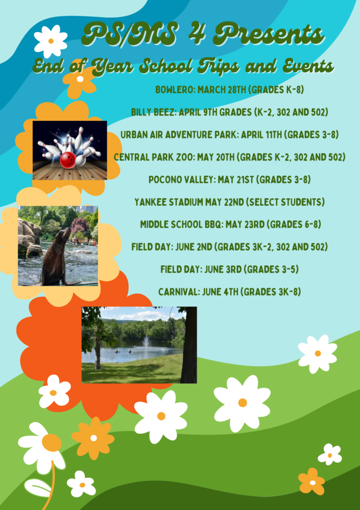 Sky Blue Illustration Field Trip Poster