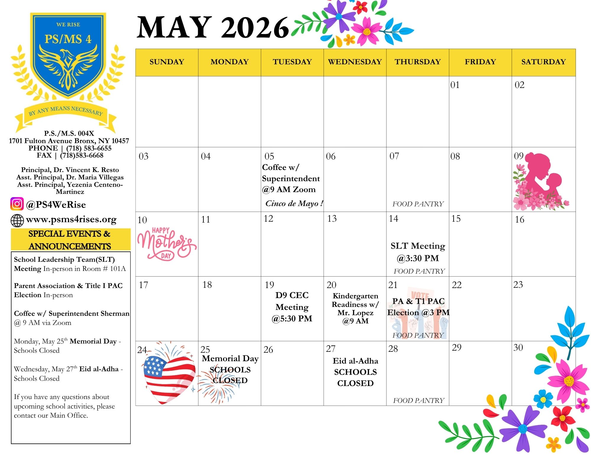 English May Calendar